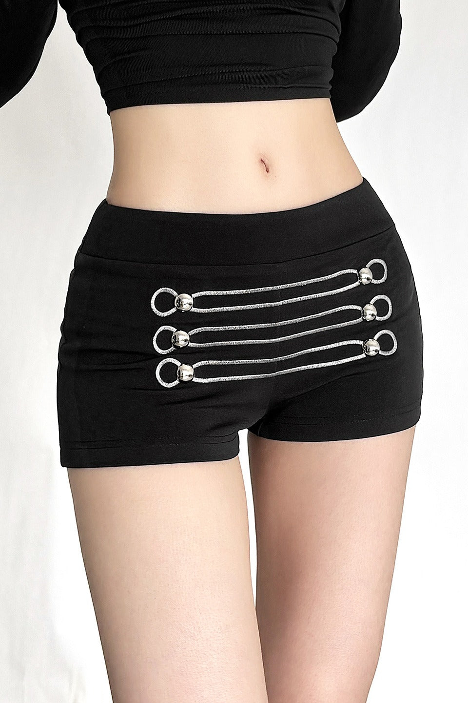 Loop Detail Contrast Stitch Shorts