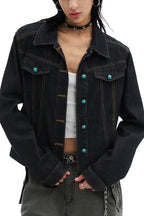 Contrast Stitch Pocket Denim Jackets