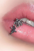 Vintage Antique Rose Lip Stud