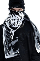 Anime Y2K Gothic Graphic Knit Scarf