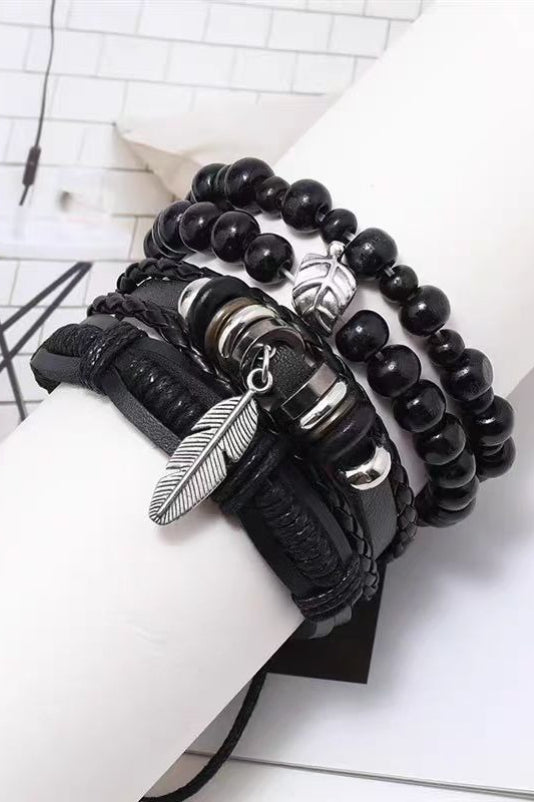 Wasteland Layered Feather Bracelet
