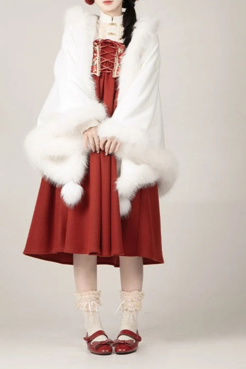 Short Hooded Cardigan Cloak