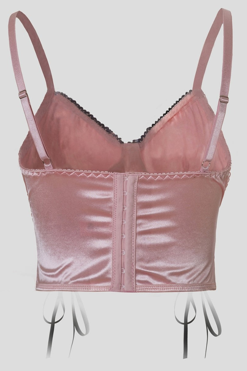 Cross Detail Side Lace Tank Top
