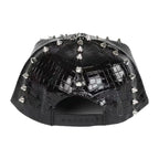 Punk Rivet Crocodile Print  Hat