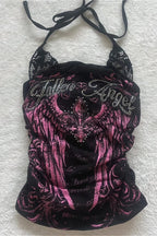 Y2K Shibuya Punk Lace Halter Top