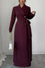 Lapel Wrap Tie Waist Coats
