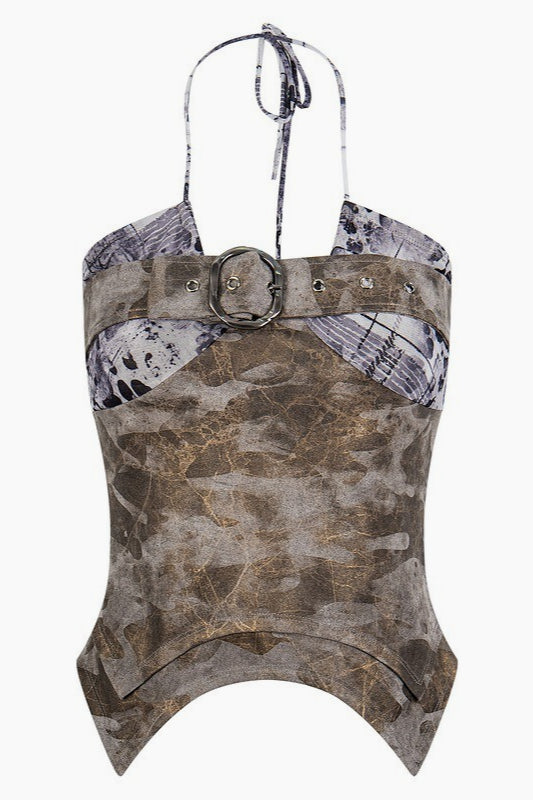 Post-Apocalyptic Punk Streetwear Halter Top Main image