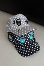 Y2K Lovely Anime Eye Polka Dot Casual Hat
