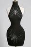 Spider Motif Halter Mini Dress