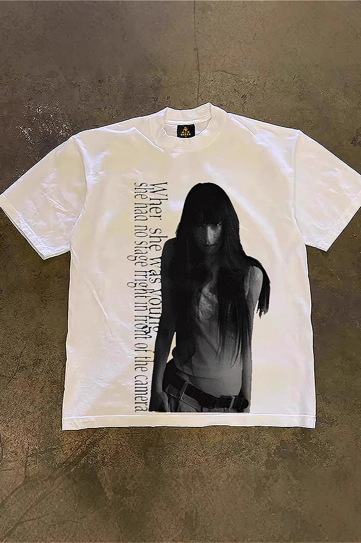 Subculture Dark Style Girl Print T-shirt Main image