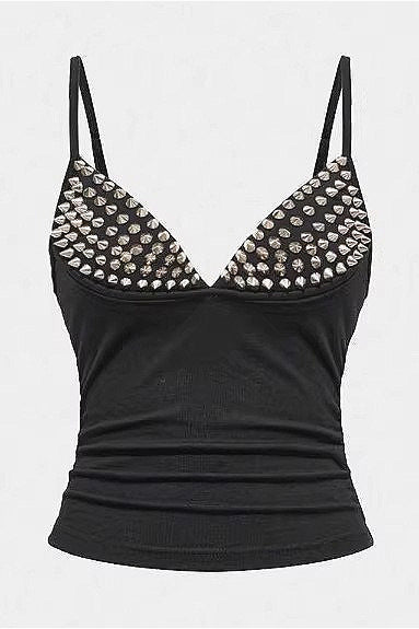 Metallic Tone Rivet Decor Cami Main image