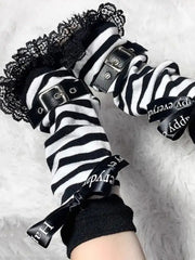 Striped Gothic Kawaii Arm Warmers