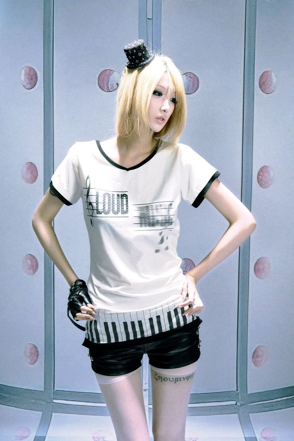 Keyboard Note Printed Vintage T-shirt