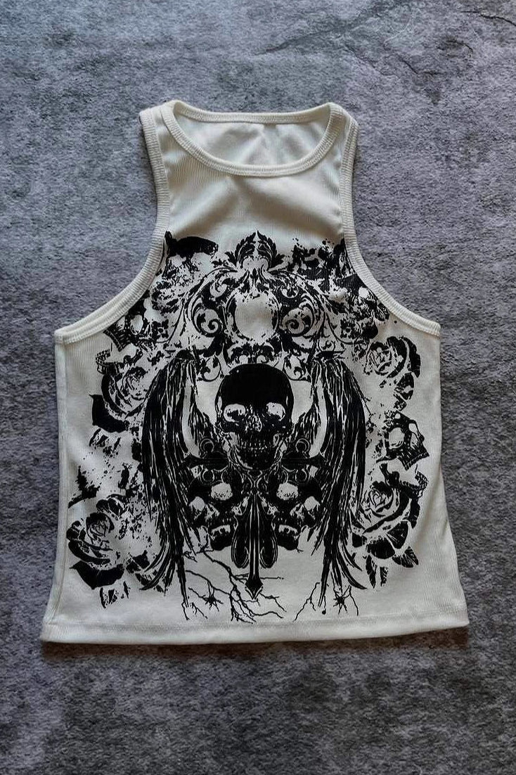 Y2K Punk Skull Print Tank Top Main image
