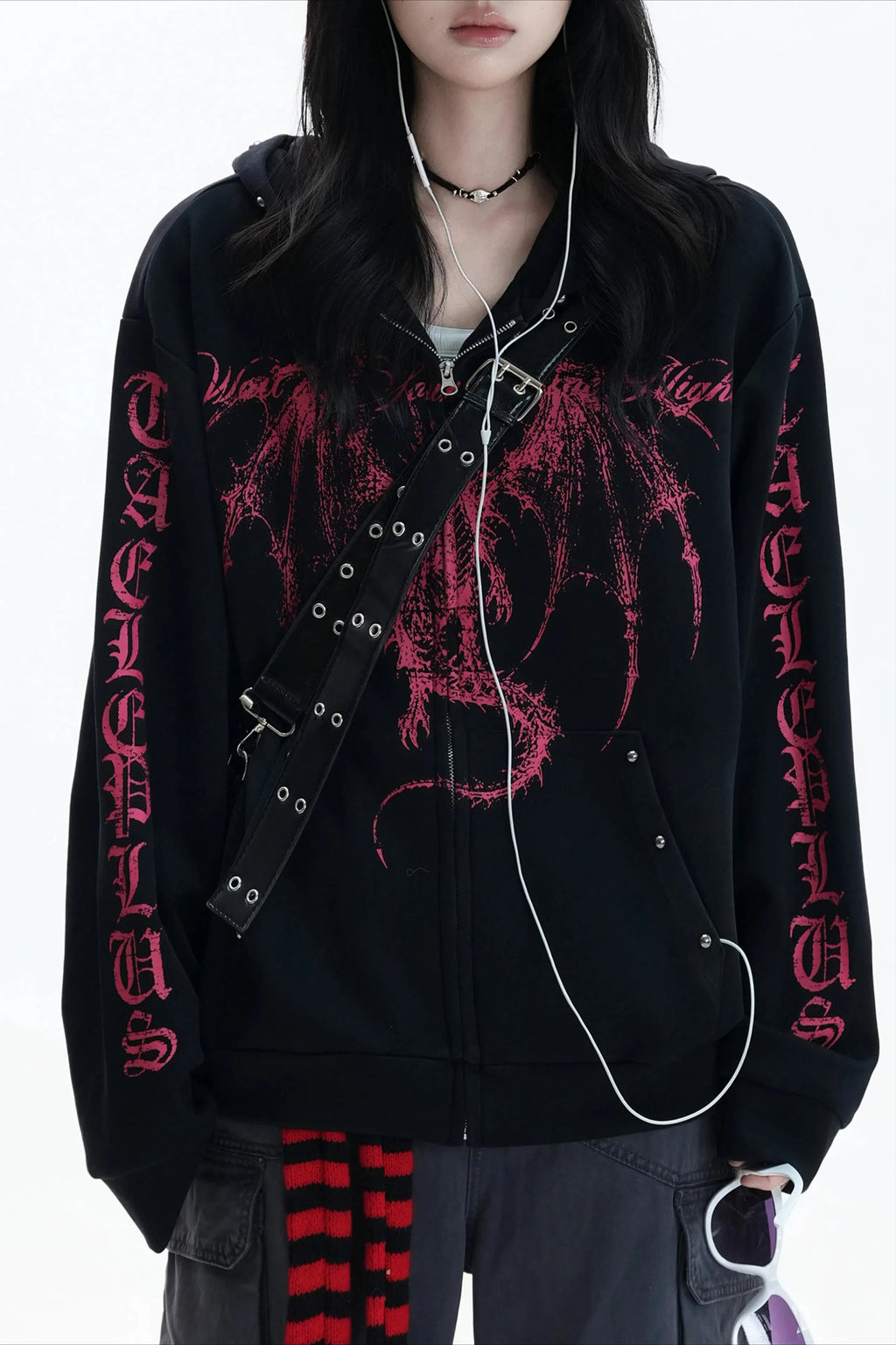 Dragon Graphic Long Sleeve Hoodies