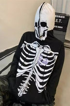 Gothic Skeleton Zipper Hoodie