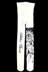 Cool Gothic Japanese Style Print JK Socks