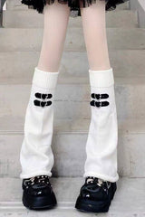 Y2K Knee High Buckle Slouch Socks