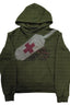 Cross Bandage Graphic Pullover Hoodies
