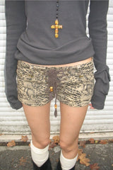 Sexy Low - Rise A - Line Denim Y2K Shorts