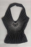 Heart Rhinestone Halter Top