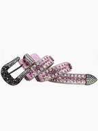 Y2K Skull Rhinestone Belt