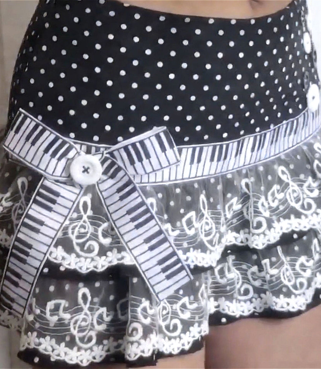 Polka Dot Note Lace Skirt