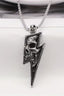 Lightning Skull Pendant Necklace