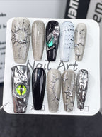 Y2K Cyberpunk Style Press On Nails