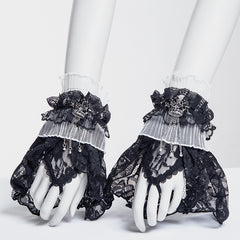 Gothic Lolita Crown Lace Fingerless Gloves