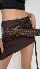 Y2K Gothic Hollow Western Belt