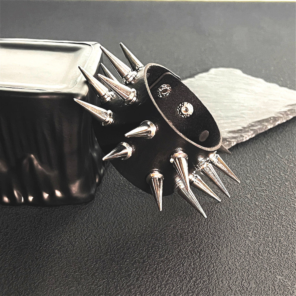 Gothic Double Row Rivet Bracelet