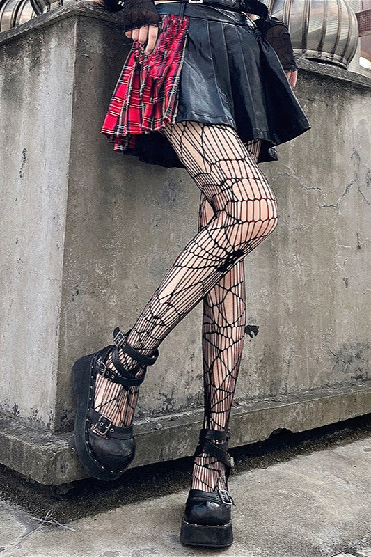 Gothic Spider Mesh Fishnet Socks Secondary image