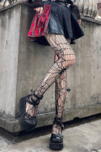 Gothic Spider Mesh Fishnet Socks