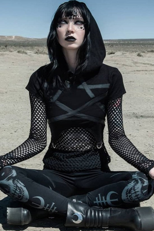Slim Fit Star Mesh Hoodie Main image