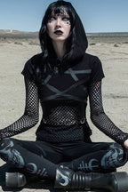 Slim Fit Star Mesh Hoodie