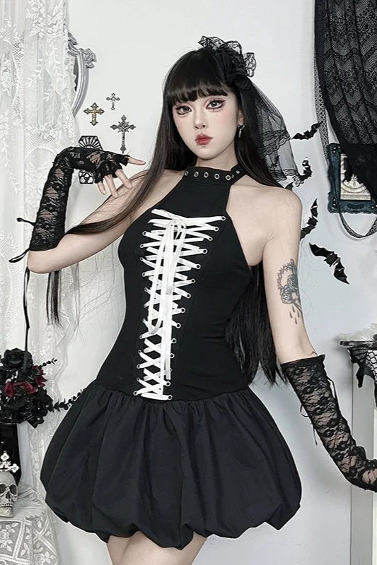 Corn Halter Bandage Sleeveless Mini Dress Secondary image