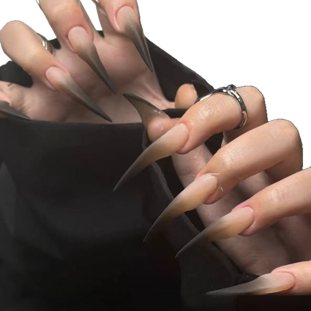 Black Gradient Cat Paw Press On Nails