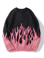 Hip-Hop Oversized Crewneck Knit Sweater