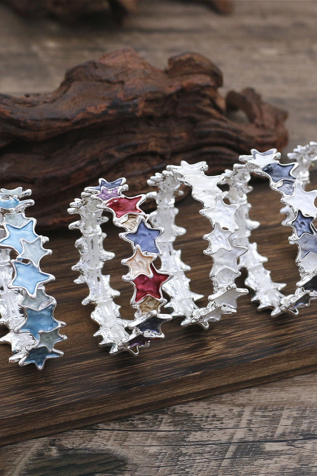 Color Enamel Asymmetrical Star Y2K Bracelet