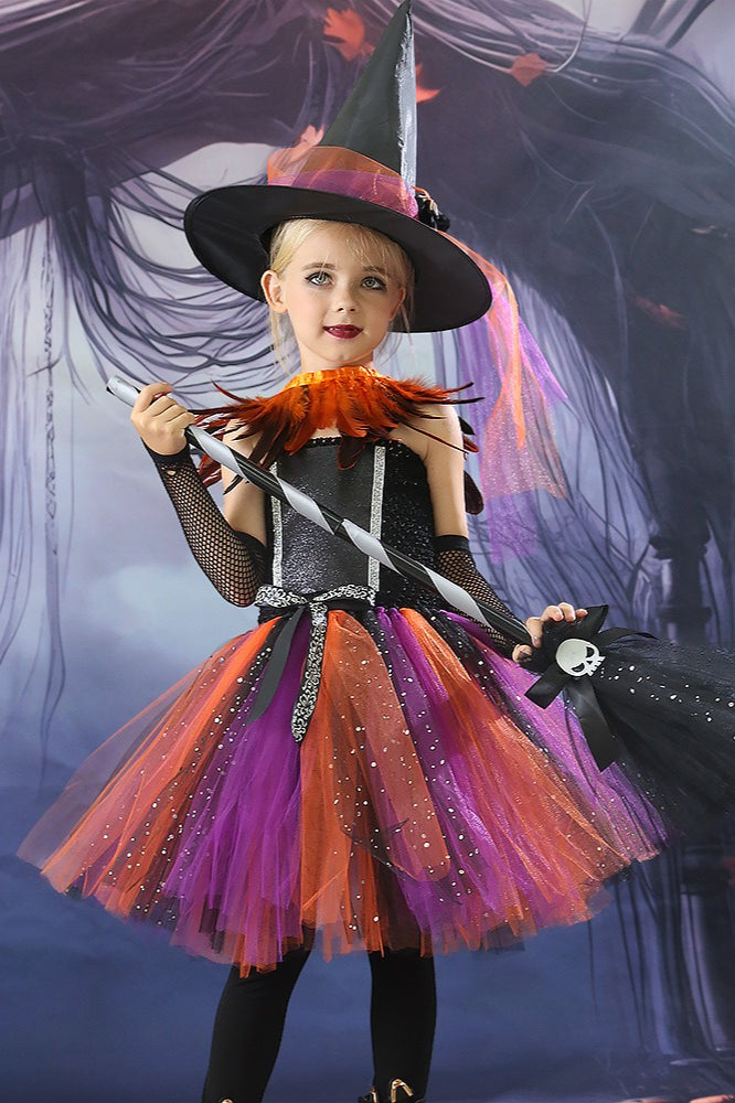 Feather Witch Kid Halloween Costume Main image