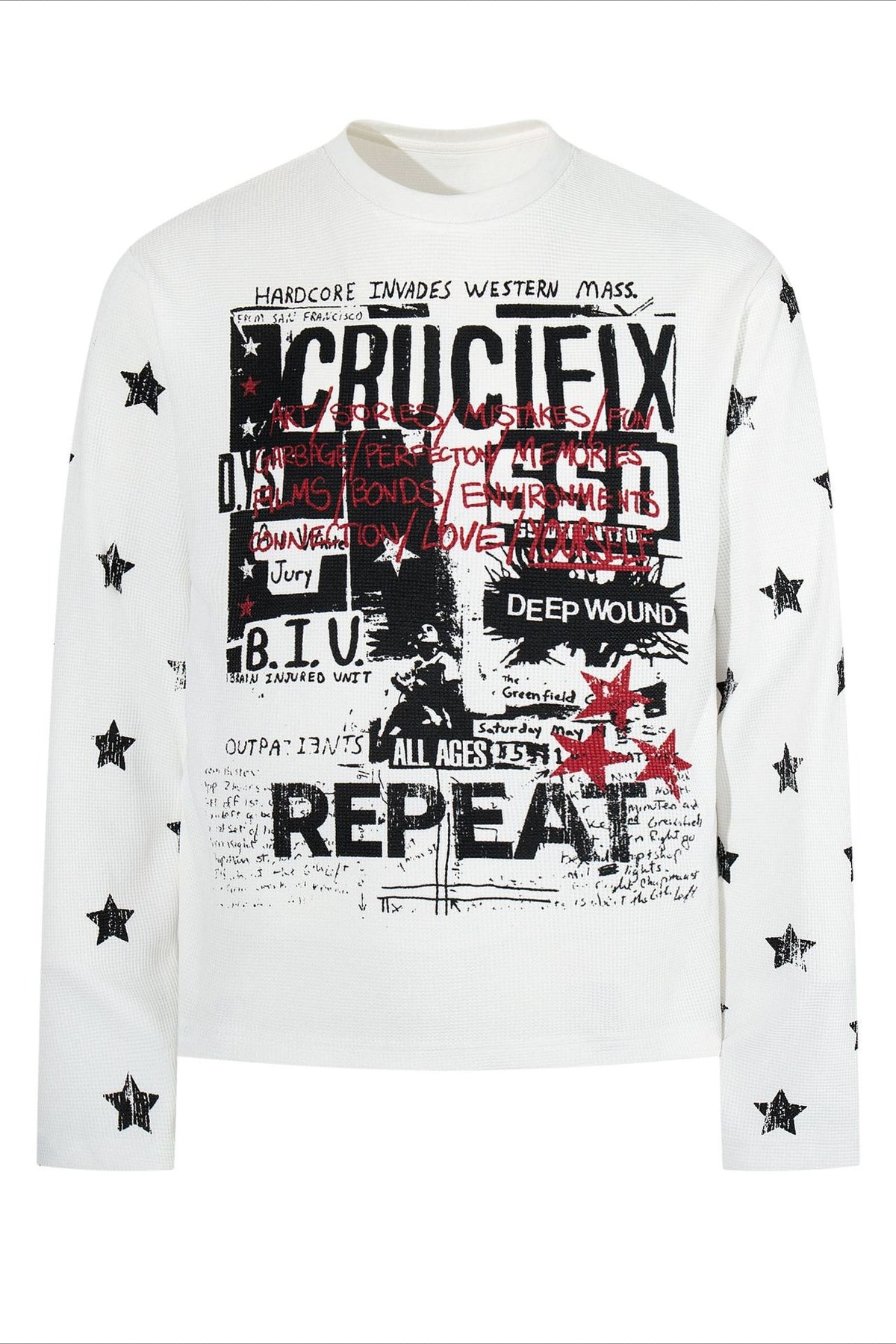Star Sleeve Collage Print Sweatshirt Main image