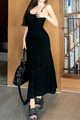 Butterfly Hollow Out Straps Backless Bodycon Maxi Dress