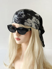 Liquid Silver Metallic Scarf Hat