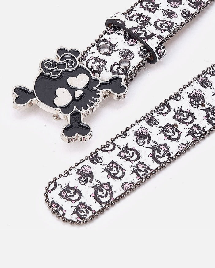 Emo Stylish Skull Bead Belt