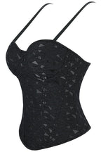 Black Double Strap Underwire Push Up Corset