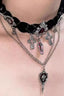 Y2K Punk Leather Cross Layer Choker Necklace