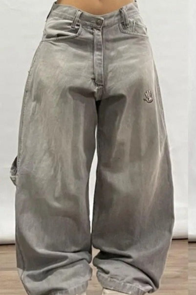 Y2K Gothic Men's Baggy Wide Leg Denim Pants Secondary image