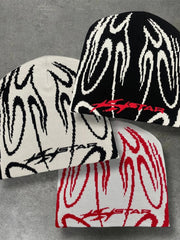 Striped Jacquard Warm Hip-Hop Pullover Hat