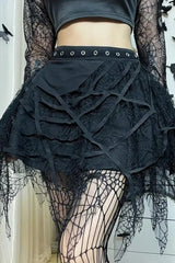 Halloween Spiderweb Tassel Skirt